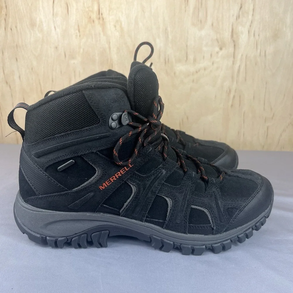 Merrell Phoenix 2 Mid Thermo Boots Men's Size 12 Black Waterproof Hiking J09599